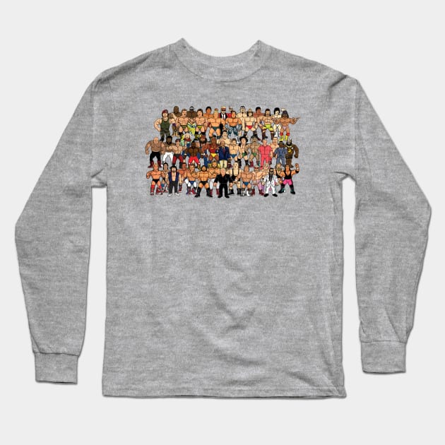 85-86 wrestling roster Long Sleeve T-Shirt by jasonwulf